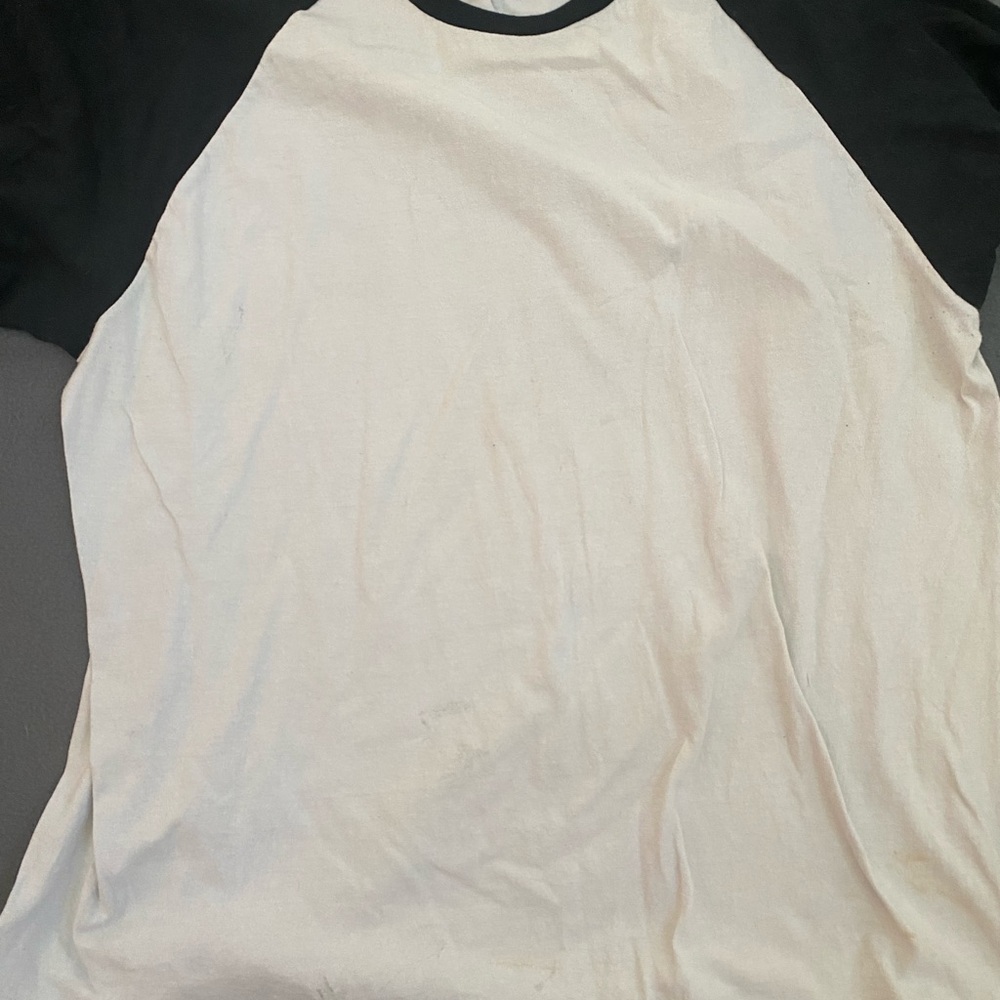 Classic Black and White Raglan Shirt